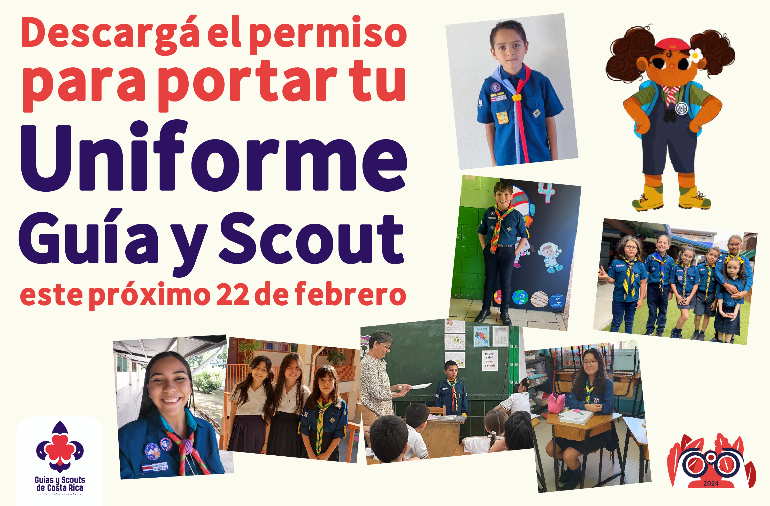 Permiso de uso de uniforme Guía y Scout, Día del Pensamiento 2024